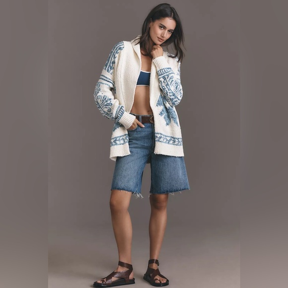 NWT! Anthropologie Pilcro Folded Collar Cardigan Sweater - Size S/M - Picture 3 of 10